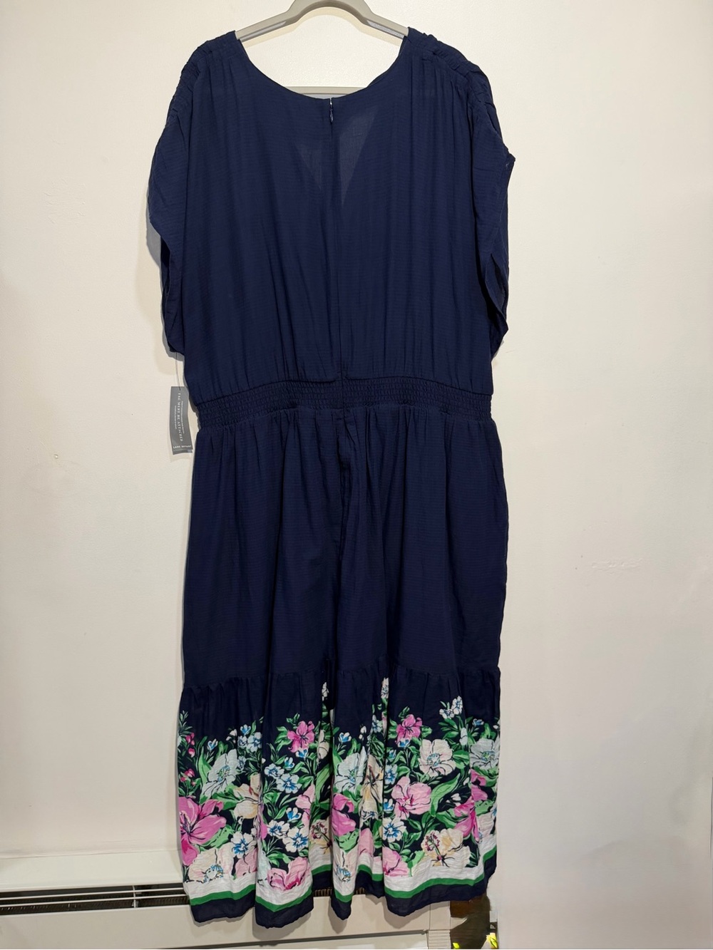 Lane Bryant Navy Floral Border Print Maxi Dress NWT 26 - Picture 6 of 9